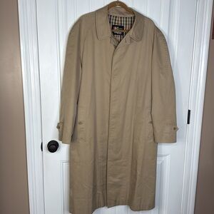 Daks/Simpson/London checkered lined trench coat Sz Large